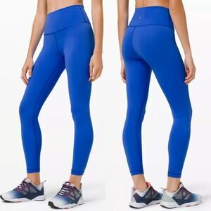 Lululemon Swift Speed HR Tight Leggings 28" Sz 18 Blue Plus Pockets $138 NEW